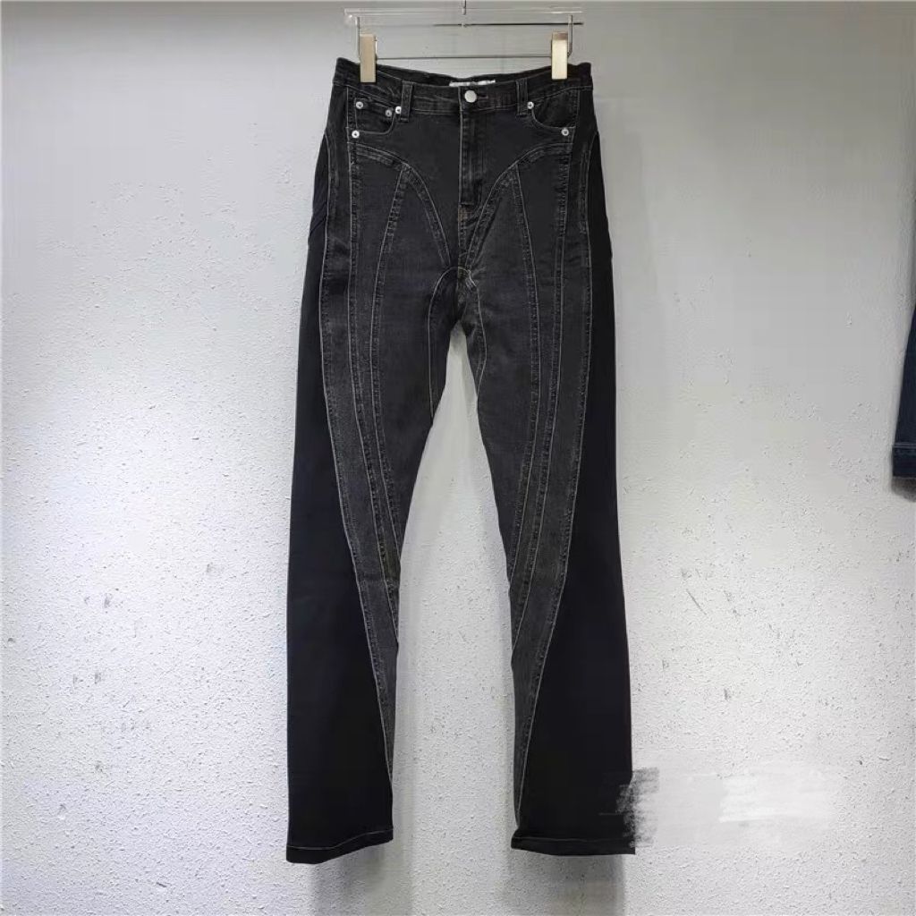 Damen High-Waist Jeans mit Schlitzen Eveloria