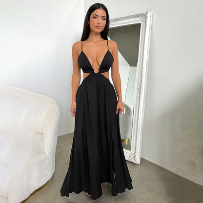 Damen Maxikleid Cut-out Eveloria