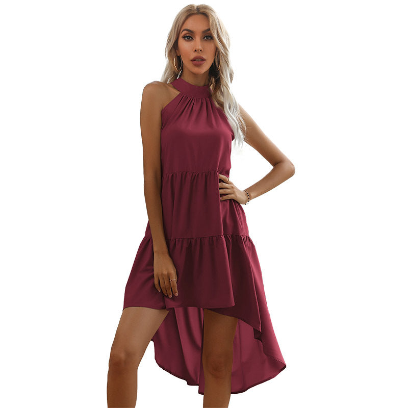 Damen Abendkleid Hochhalter Fließend Eveloria