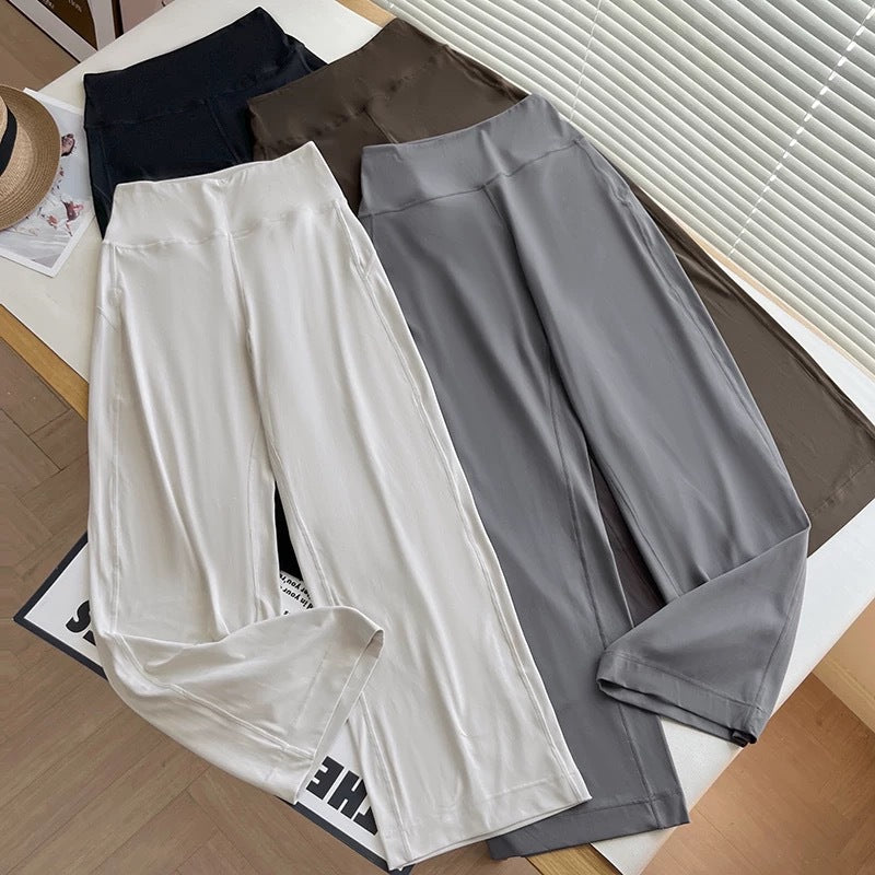 Damen Relaxhose Weite Bein Hochwerder Bund Eveloria