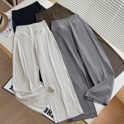 Damen Relaxhose Weite Bein Hochwerder Bund Eveloria
