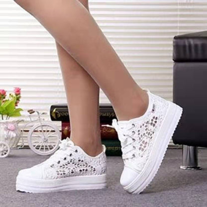 Damen Sneaker Spitzenmuster Rutschfeste Sohle Eveloria