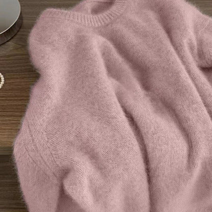 Damen Pullover Feine Strickmischung Bequem Eveloria