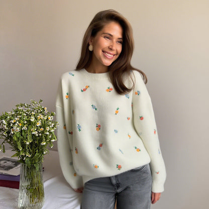Damen Überwurf Weiches Baumwollmaterial Florales Muster Elastischer