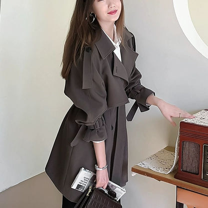 Damen Trenchcoat Strukturiertes Design Eveloria