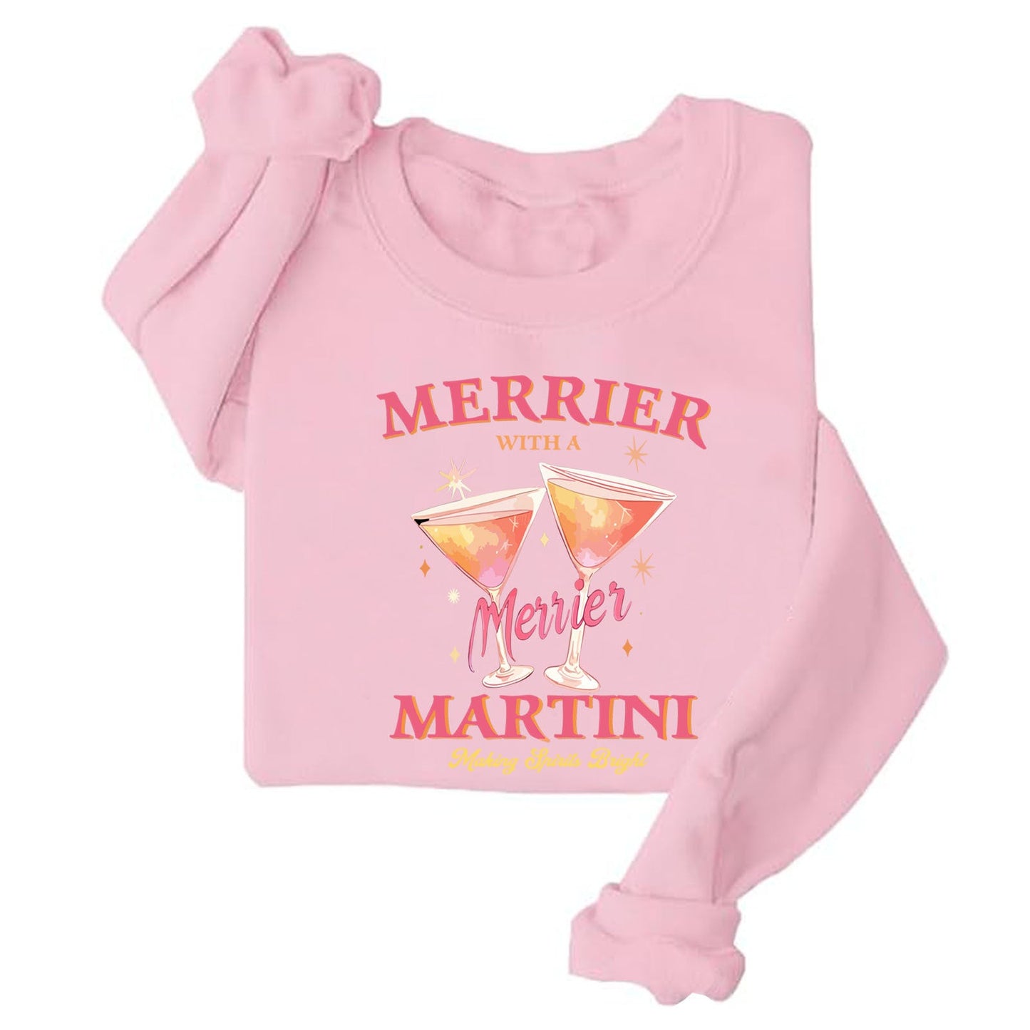 Damen Sweatshirt Lässig Cocktailmotiv Eveloria
