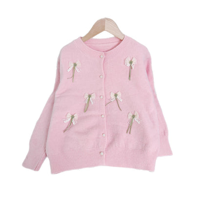 Damen Strickjacke mit Schleifen-Applikationen Eveloria
