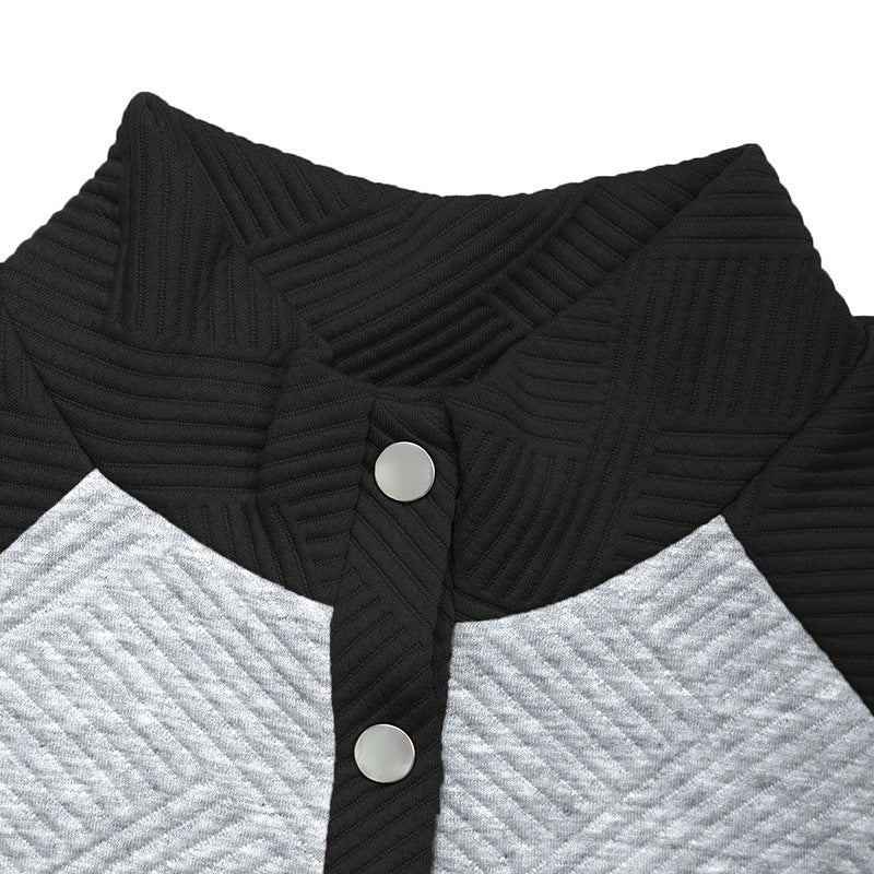 Damen Pullover Strukturiertes Design Knopfleiste Eveloria - Eveloria