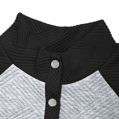Damen Pullover Strukturiertes Design Knopfleiste Eveloria - Eveloria