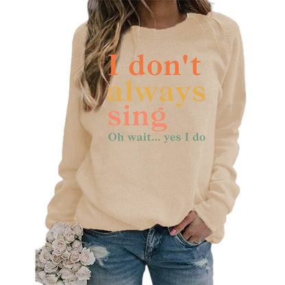 Damen Sweatshirt Bequem Mit Spruch Grau