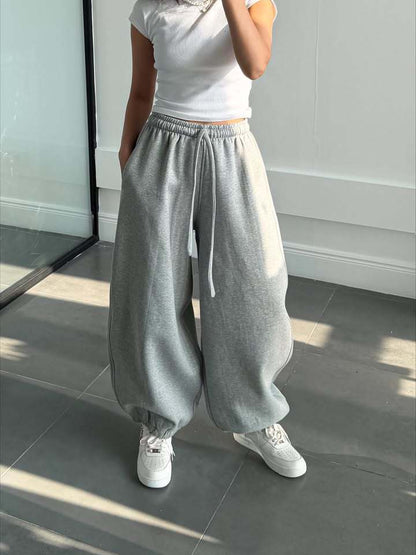 Damen Wohlfühlhose Weiter Schnitt Elastischer Bund