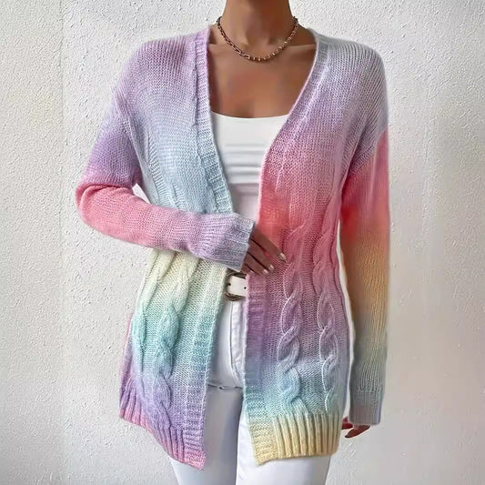 Damen Strickjacke Farbverlauf Eveloria - Eveloria