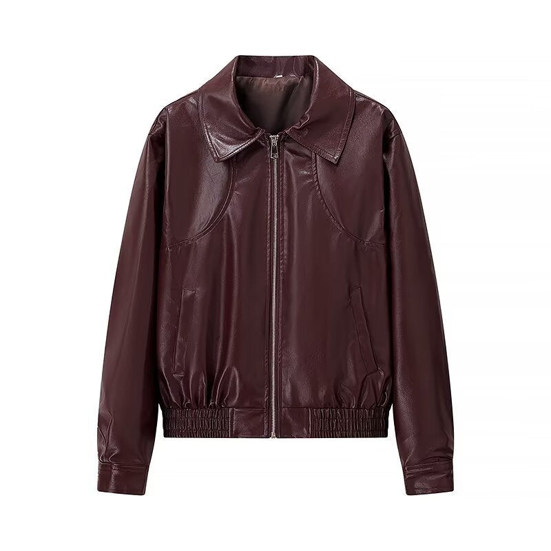 Damen Lässige Jacke Elastisch Hochschließend Eveloria