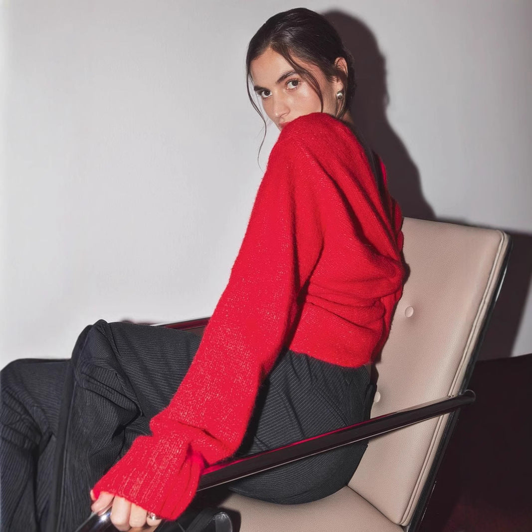 Damen Pullover mit Rückenschnürung Eveloria