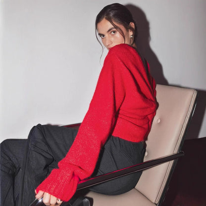 Damen Pullover mit Rückenschnürung Eveloria