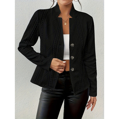 Damen Strickjacke Knopfverschluss Eveloria