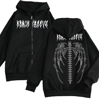 Damen Kapuzenjacke Gothic-Design Bequem Eveloria