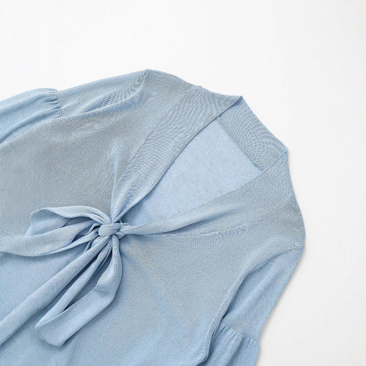 Damen Bluse Rüschendetails Bindeband Luftig Weiß - Eveloria