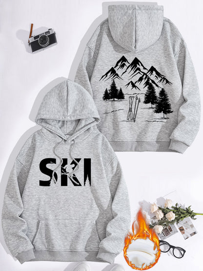 Damen Kapuzenpullover Ski-Design Gemütlich Eveloria