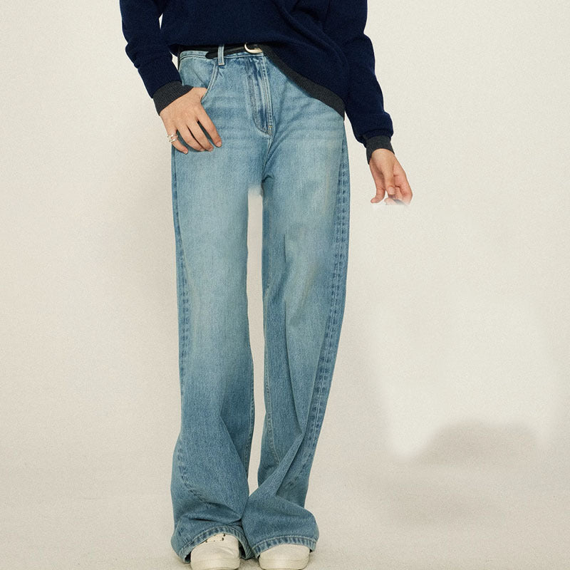 Damen High-Waist Bootcut-Jeans Denim Eveloria