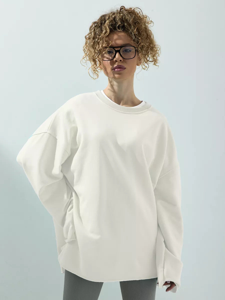 Damen Oversize Sweatshirt Drop-Shoulder Schnitt Eveloria