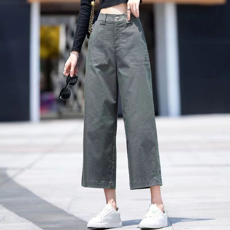 Damen Weite Hose Hochbund Eveloria