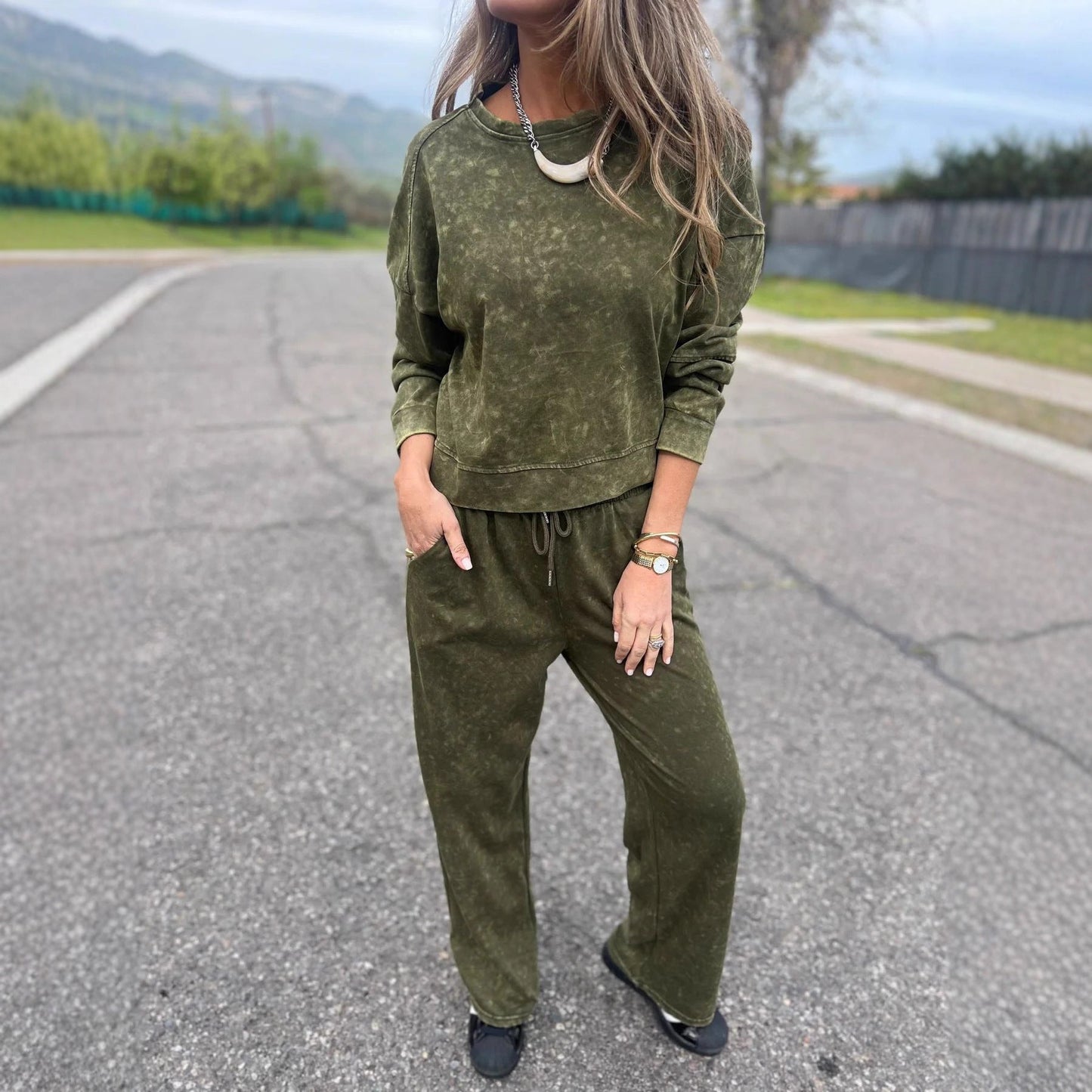 Damen Sweatshirt Jogginghosen Set Eveloria