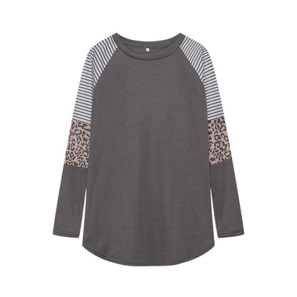 Damen Langarmshirt Tiermuster Streifendesign Eveloria