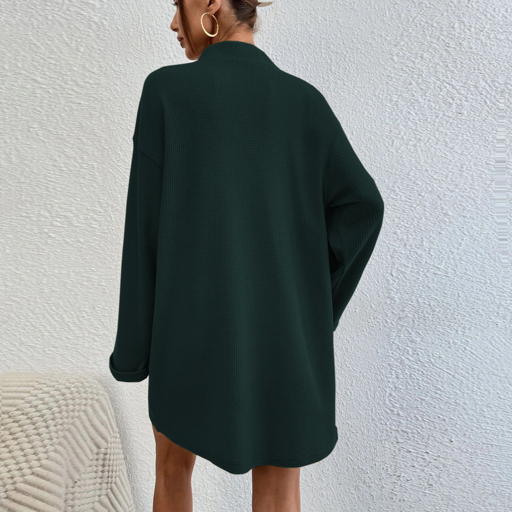 Damen Tunika-Kleid Lässiger Schnitt Praktische Taschen Eveloria