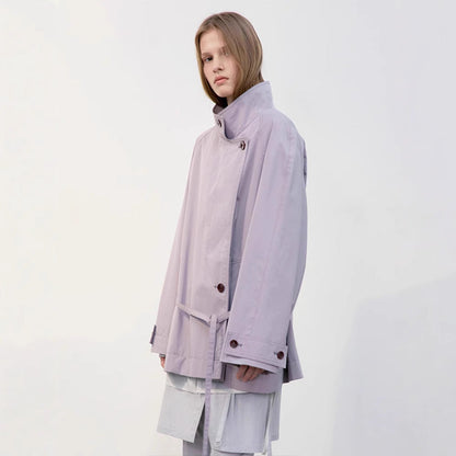 Damen Übergangsjacke Asymmetrischer Schnitt Eveloria