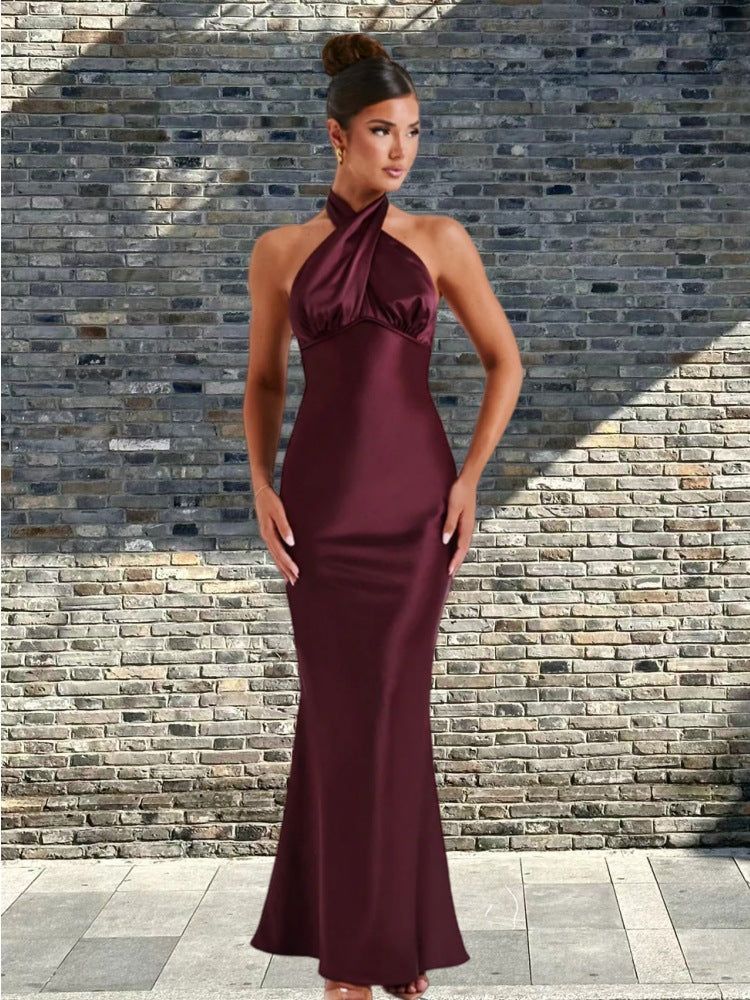 Damen Abendkleid Halterneck Figurschmeichelnd Eveloria