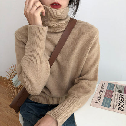 Damen Rollkragenpullover Weiches Strickmaterial Eveloria
