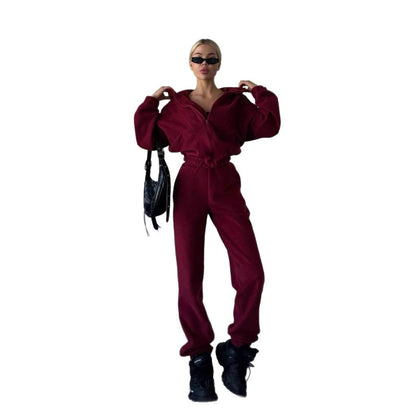 Damen Fleece-Jogginganzug Eveloria Hochwertig