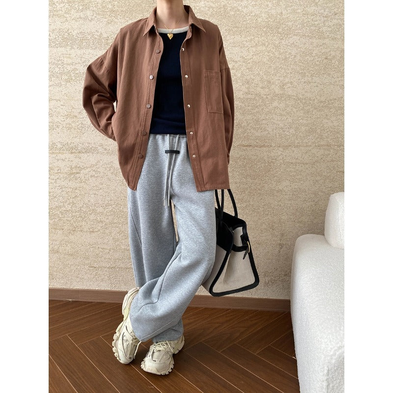 Damen Overshirtjacke mit Brusttasche und Druckknöpfen Eveloria