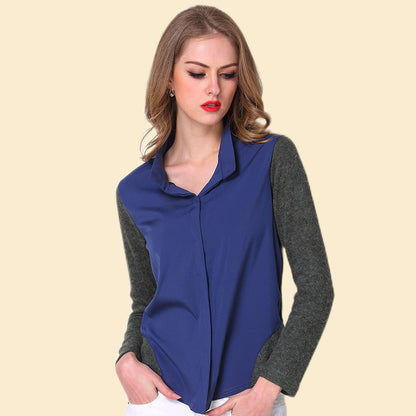 Damen Langarmshirt Sportlich mit Seitentaschen Eveloria