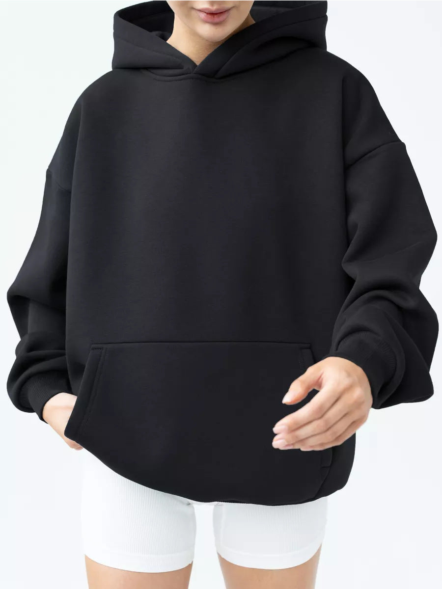 Damen Oversize Kapuzenpullover Baumwollmix Eveloria