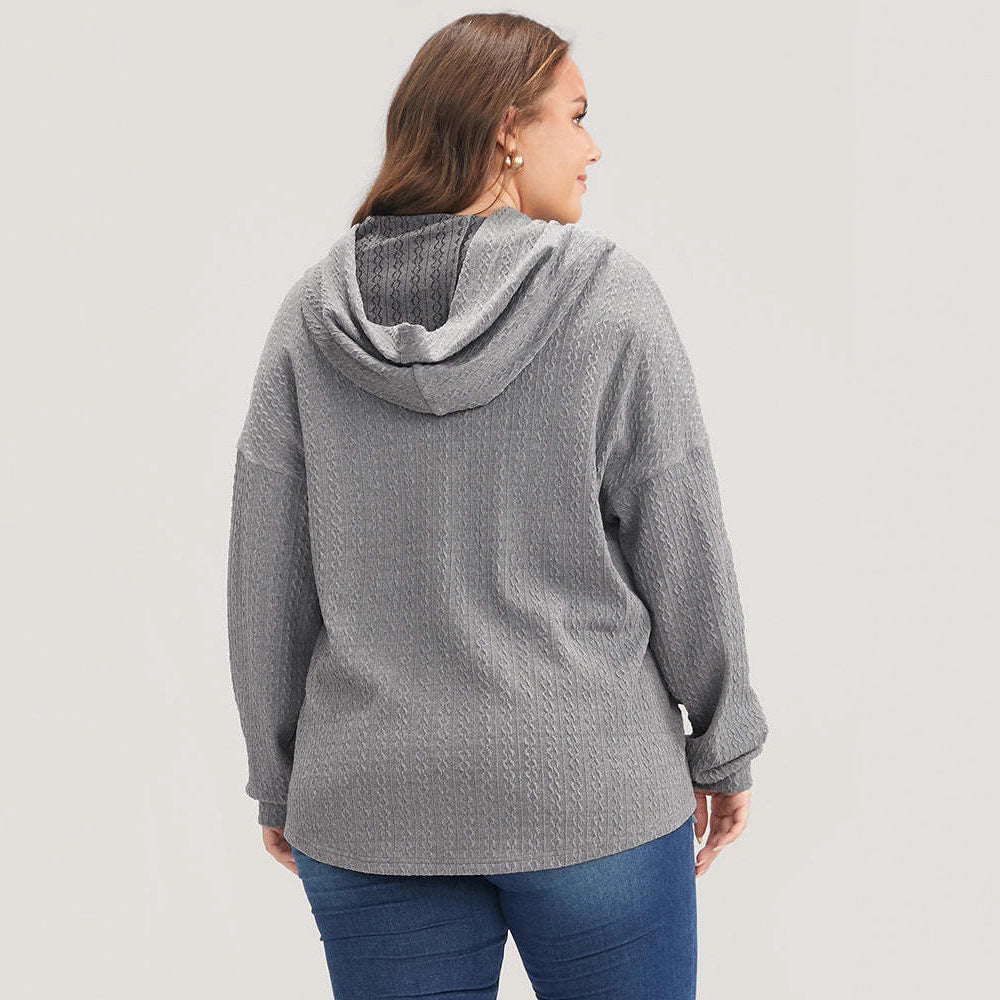 Damen Kapuzenpullover Strukturiertes Design Eveloria
