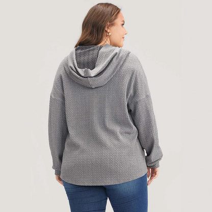 Damen Kapuzenpullover Strukturiertes Design Eveloria