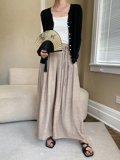 Damen Palazzo-Hose Weit Taillenknoten Eveloria