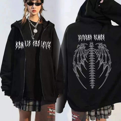 Damen Kapuzenjacke Gothic-Design Bequem Eveloria