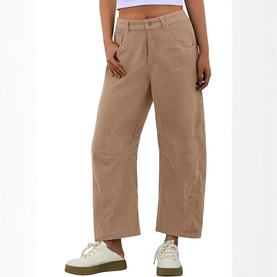 Damen Cordhose Weite Passform mit Seitentaschen Eveloria
