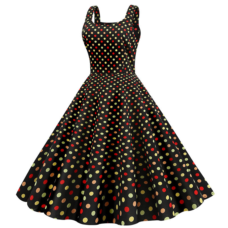 Damen Swing-Kleid Polka-Dots-Design Eveloria