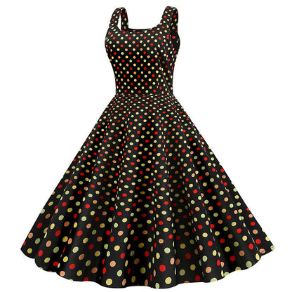 Damen Swing-Kleid Polka-Dots-Design Eveloria