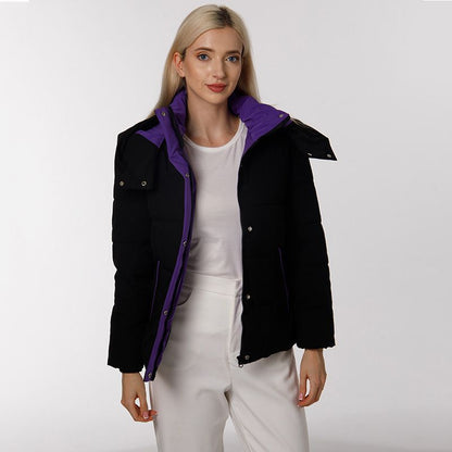 Eveloria Damen Winterjacke Gesteppt Wendbar Praktische Taschen