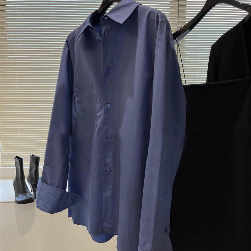 Damen Bluse Langärmlig Knopfleiste Weiß