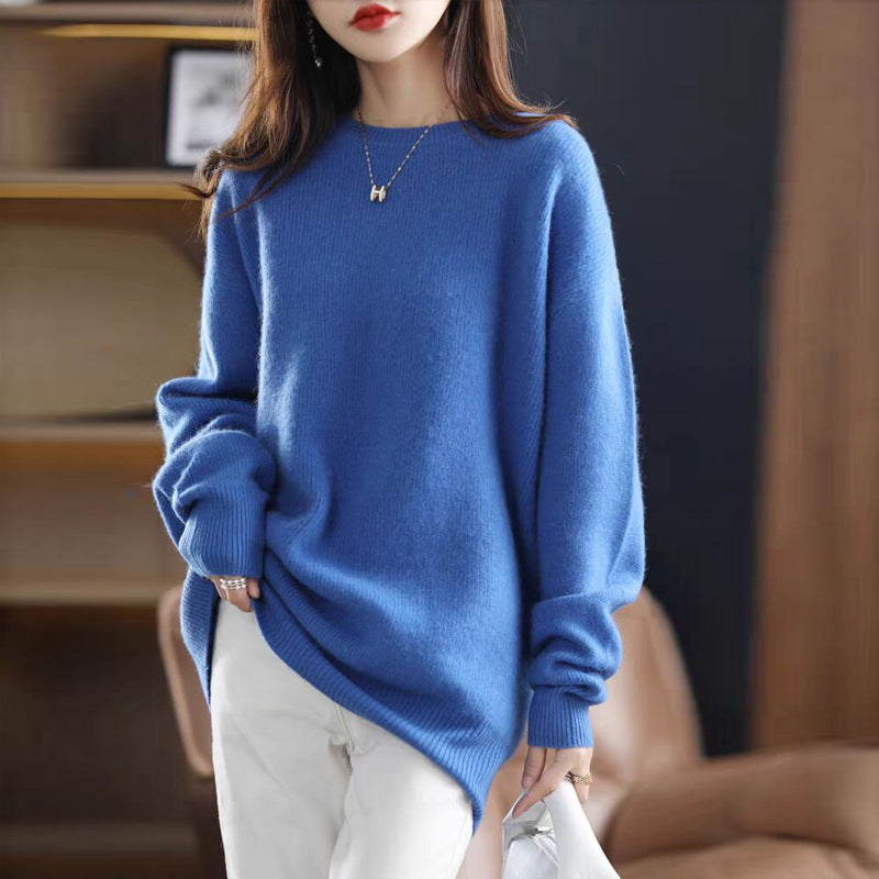 Damen Kuschelpullover Weich Eveloria