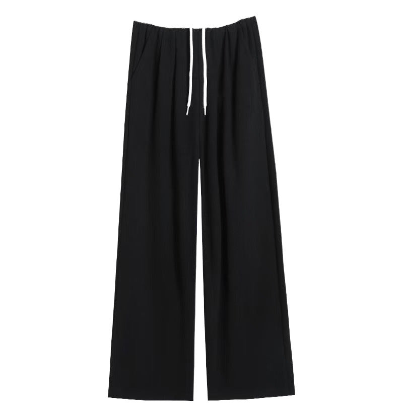 Damen Weite Hose Elastischer Bund Kordelzug Eveloria