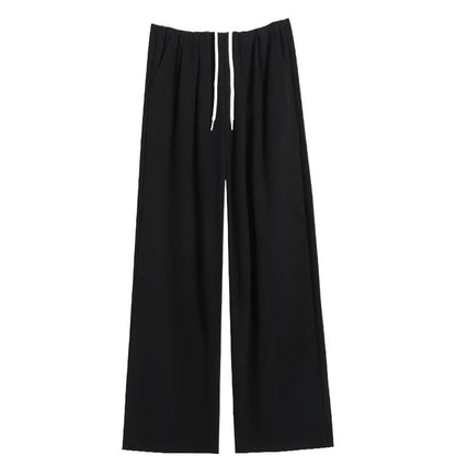 Damen Weite Hose Elastischer Bund Kordelzug Eveloria