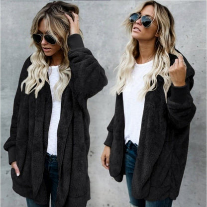 Damen Fleecejacke Weich Innenfutter Taschen Eveloria