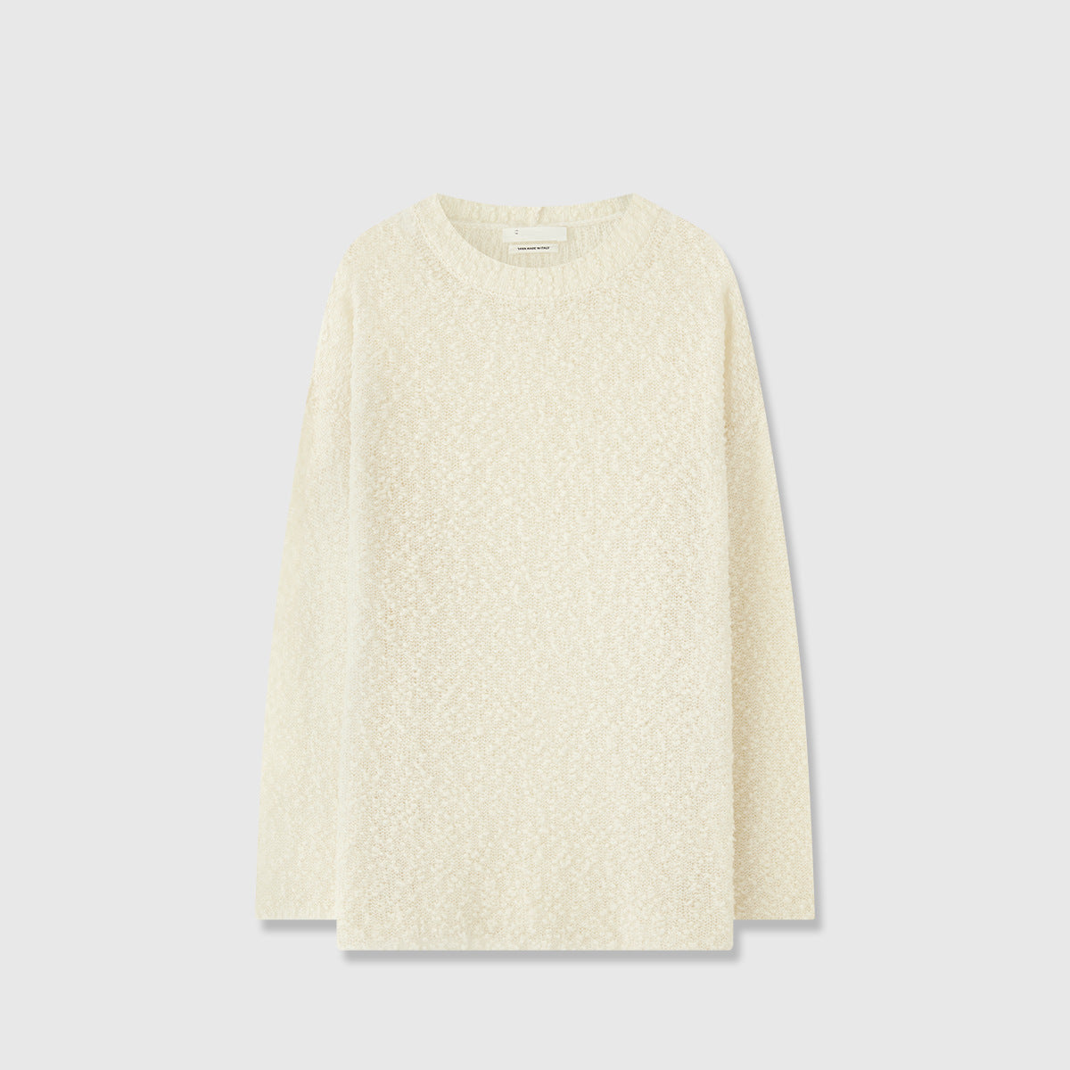 Damen Strickpullover Weich Veloursstoff Übergröße Beige